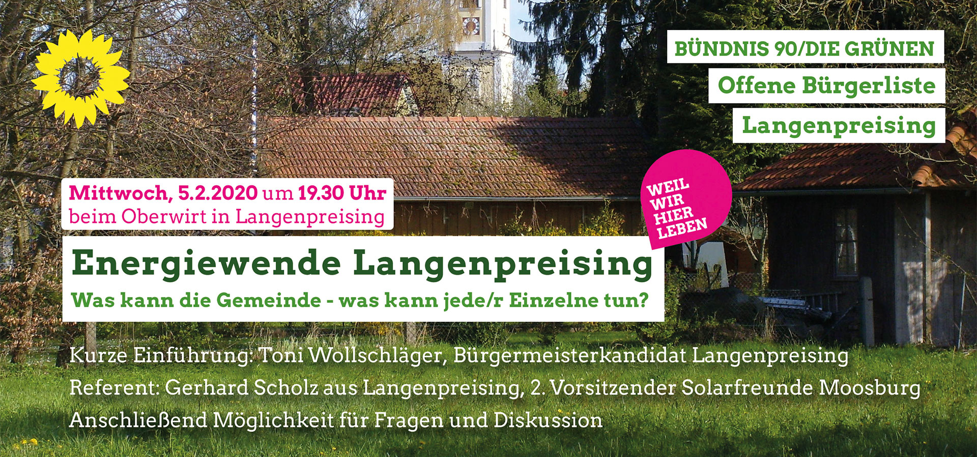 Energiewende für Langenpreising - Veranstaltung am 05.02.2020 ab 19:30